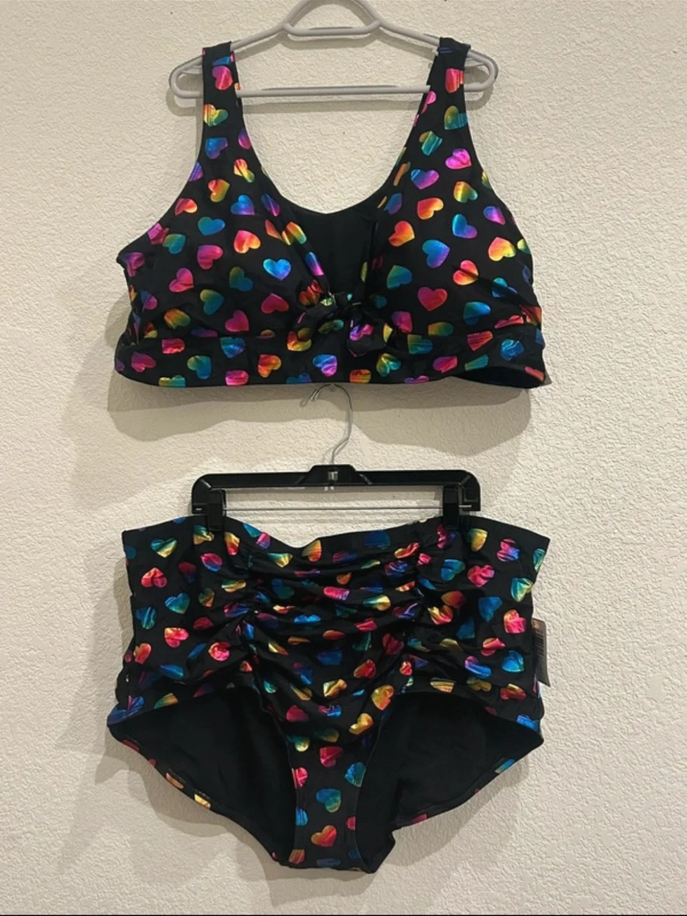 torrid Black Kids Two-Piece Costume with Multicolor Heart Print 5 - 5X -28